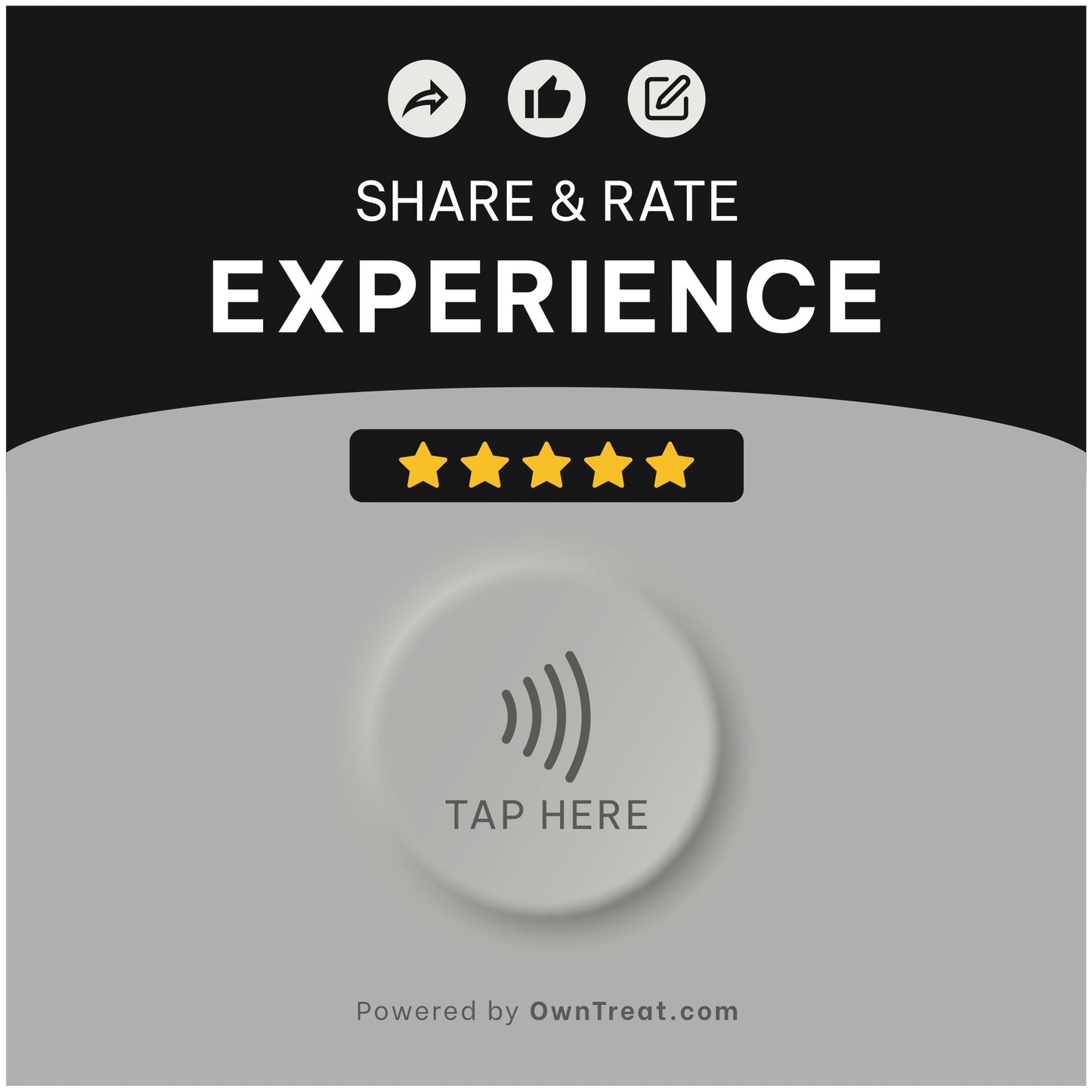 SHARE & RATE EXPERIENCE